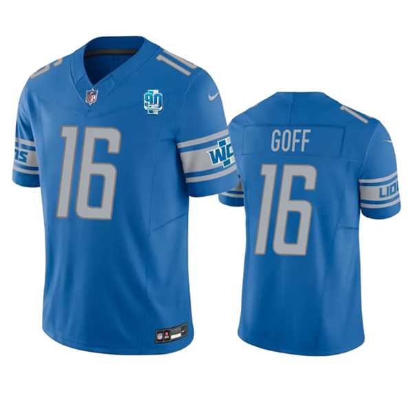 Men & Women & Youth Detroit Lions #16 Jared Goff Blue 2023 F.U.S.E. 90th Anniversary Patch Vapor Untouchable Limited Stitched Jersey,We sell and wholesale Men & Women & Youth Detroit Lions #16 Jared Goff Blue 2023 F.U.S.E. 90th Anniversary Patch Vapor Untouchable Limited Stitched Jersey on line form chian!